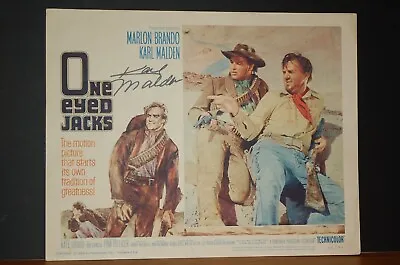 Karl Malden - Orig. 1961 Signed Lobby Card -  One Eyed Jacks  - Autograph • $55