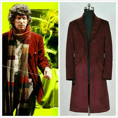 £44.40 • Buy Doctor Who 4th Fourth Dr Tom Baker Cosplay Costumes Trench Coat