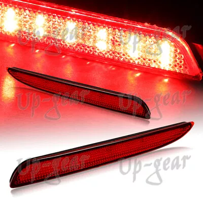 For 2010-2013 Mazda 3 Red Lens LED Rear Bumper Reflector Brake Stop Light Lamps • $21