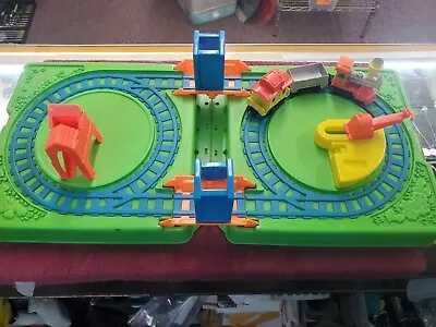 Mattel My First Wheels Train Set Green Blue Carrying Case Diecast Complete 1980 • $19.99