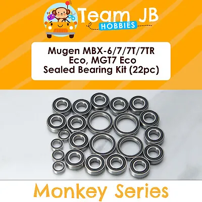 Mugen MBX-6/7/7T/7TR Eco MGT7 Eco - 22 Pcs Rubber Sealed Bearings Kit • $19.49