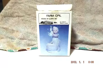 House Of Lloyd Little Farm Girl With Duck Tub Bath Time With Tag 4.75 Inch Tall • £9.63