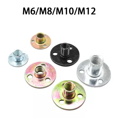 M6 M8 M10 M12 Zinc Alloy Round Base T Nut Three Brad Hole Furniture Tee Nut • $5.93