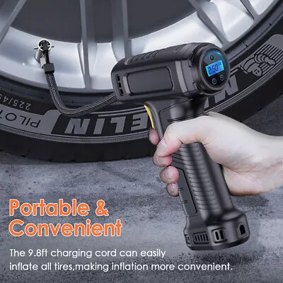 120W Tire Inflator Air Compressor Portable Handheld Air Pump LED Digital Display • $35.99