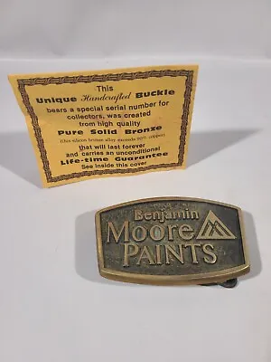 Benjamin Moore Paint Belt Buckle Solid Bronze Advertising Promotional Collectibl • $42.99