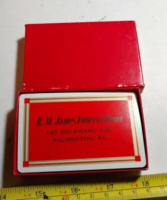 Vintage R. M. James Funeral Home Palmerton PA Advertising Pinnocio Playing Cards • $19.99