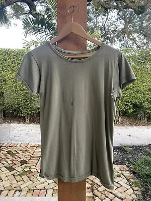 Rare VTG WW2 1940s USMC MARINE GREEN MILITARY UNDER T SHIRT TRAINING UNIFORM TEE • $199