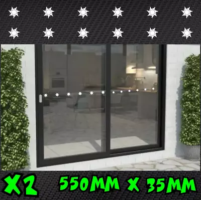 Safety Glass Sliding Door X2 Stickers Decal Window Protection Hazard Sun Vinyl • $6.99