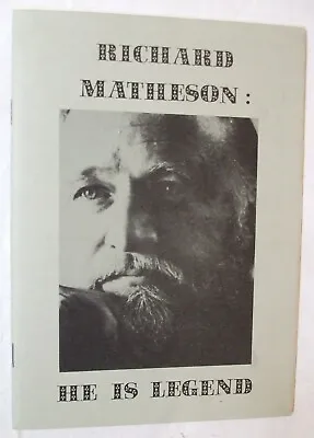 Richard Matheson 'He Is Legend' - Tribute Booklet With Bradbury Bloch 1984 • $10