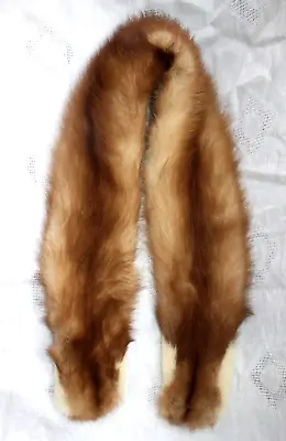 Vintage Genuine Fur Stole Fancy Opera Scarf Mink? 1950's Pin-up Holiday Evening • $34.99