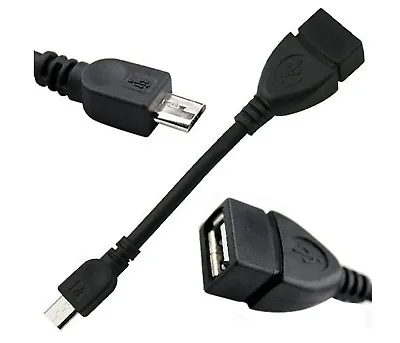 Micro USB Host To USB Cable OTG Adapter For Samsung Galaxy Google Nexus HTC Sony • £2.49