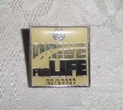 Vintage VW Drive For Life MADD Pin • $6.99