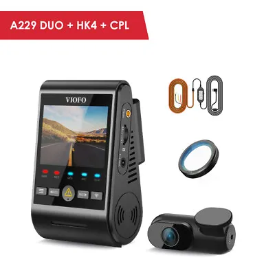 $375 • Buy VIOFO A229 Duo Dual Channel Front 2K And Rear 2K  5GHz Wi-Fi And GPS + HK4 + CPL