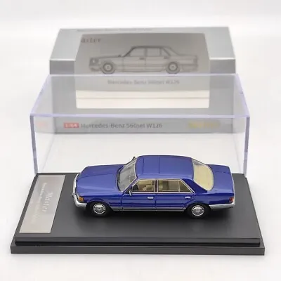 Master 1:64 Mercedes-Benz S560SEL W126 Diecast Toys Models Collectible Gift Blue • $28