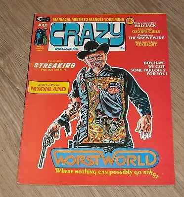 CRAZY MAGAZINE # 5 MARVEL COMICS July 1974 WESTWORLD NIXONLAND BILLY JACK • $9.99