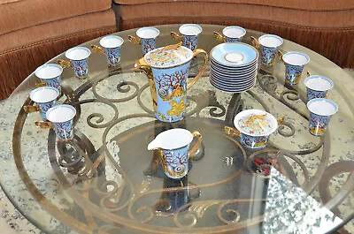 Versace Rosenthal Les Treasur De La Mer China Coffee Creamer Sugar 12 Cups And S • $2100