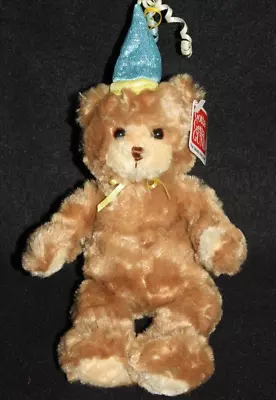 Gund Mini Confetti Teddy Bear Plush Brown Blue 15228 Gotta Get 10  Stuffed Tags • $10.99