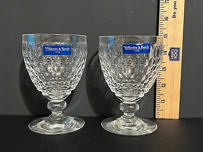 2 Villeroy & Boch Boston Clear Claret Wine Glasses- Germany- New With Tags • $29.99