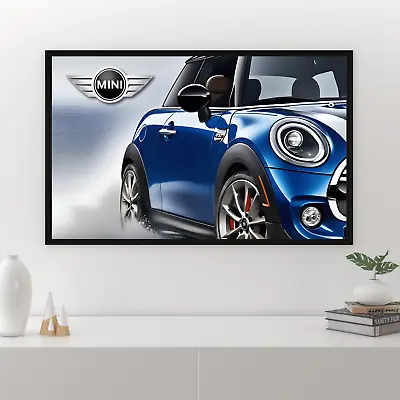 Mini Cooper R56 R57 Fan Art Wall Poster Print Gift Man Cave Bedroom. A3 A4 • £9.99