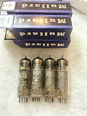 Mullard EL84 N709 6BQ5 O Getter NOS NIB Matched Quad • $499