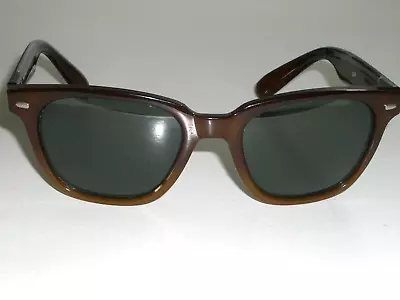 VUARNET POUILLOUX FRANCE 088 BROWN GREEN CRYSTAL TRADITIONALS SUNGLASSES W CASE • $239.99