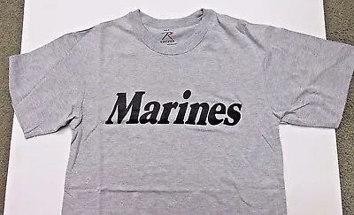 PT T-Shirt Grey MARINE Physical Training Tee Sizes Available - Small Thru 2XL • $11.95