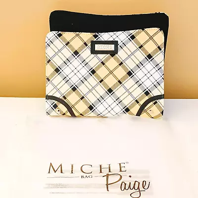 Miche Paige Petite Shell. Black And Tan Plaid With Black Trim • $14.95