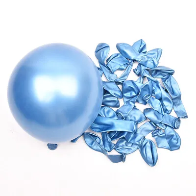 $3.98 • Buy Glossy Chrome Metallic Latex Balloons Metal Gold Silver Balloons Birthday