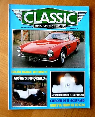 £5.50 • Buy Classic And Sportscar Magazine January 1983 Italian Jaguar, Austin 7, Citroen 
