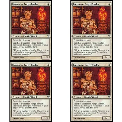 4 X BURRENTON FORGE TENDER NM Modern Event Deck MTG White - Kithkin Wizard Unc • £2.47