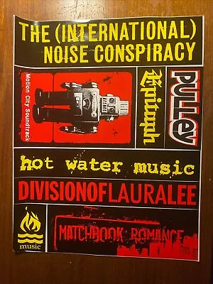 2003 Epitaph Records Promo Sticker Sheet Hot Water Music Motion City Soundtrack  • $25