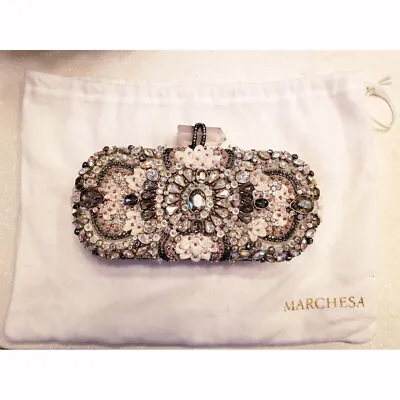 $3.8K Marchesa Lily Embroidered Beaded Wedding Bridal Clutch Bag • $1400