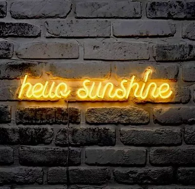 Vivid LED Sign Hello Sunshine Custom Neon Lamp Light Bedroom Living Room Decor. • $29.99