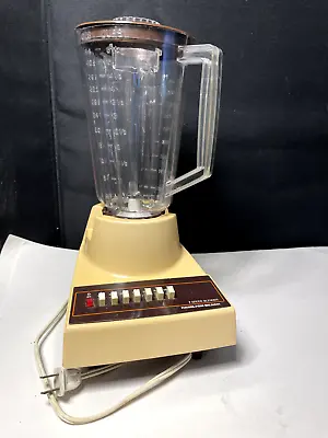 Vintage Hamilton Beach 7 Speed Blender Model 600-2 Tested Almond & Brown • $32