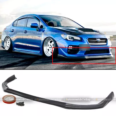 $84.89 • Buy For 15-17 Subaru Impreza EJ25 FA20 WRX STI CS Style 1 Piece PU Front Bumper Lip