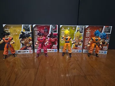 S.H Figuarts Dragon Ball Z Super Son Goku Used Lot Of 4 Figures • $115