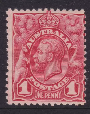 Australia Kgv 1913 1d Red Engraved Stamp Fine Mint/mh (dg26) • $6.95