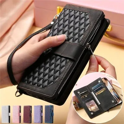 $20.34 • Buy Zipper Wallet Card Holder Bag Flip Strap Case For IPhone 14 13 12 11 Pro Max X 8
