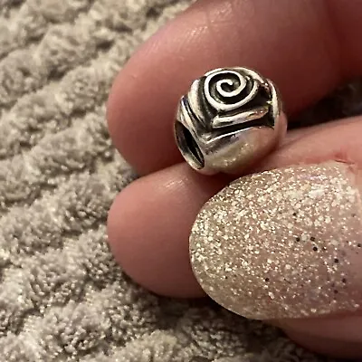 Genuine Pandora Silver “Rose Bud” Bead Charm - 790394 • £17