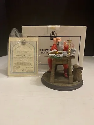 1992 Norman Rockwell Visions Of Santa Collection Making His List Figurine • $12.99