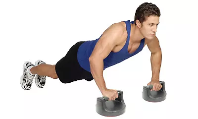 Perfect Power Push Up Non Slip Rotating Swiveling Grip Handle Pushup Workout • $22.95