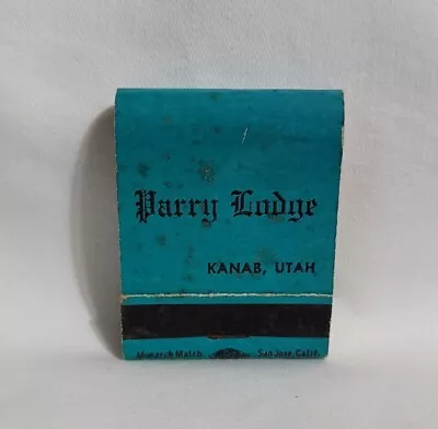 Vintage Parry Lodge Hotel Matchbook Kanab Utah Advertising Matches Full • $14.99