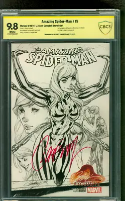 Amazing SPIDER MAN 15 CBCS SS 9.8 Campbell Mary Jane Sketch Variant Up CGC 9/16 • $149.99