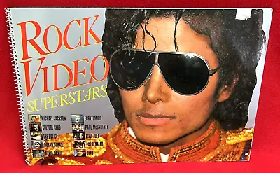 1984 Rock Video Superstars Spiral Bound Book 16.75  X 11  Michael Jackson Cover • $16.99