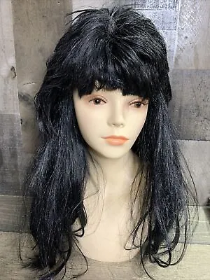 Stunning Elvira Joan Jett Cosplay Double Stack Costume Mullet Wigs Lot Of 2 • $47.75