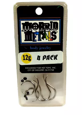 New 4-Pack Morbid Metals Omega Pincher 12g Body Jewelry Stainless Hot Topic • $8.88