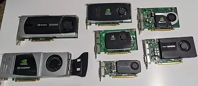 [LOT OF 7] NVIDIA Quadro GPUs [600 K2000 5000 FX 370/580/1800/4800] • $79.99