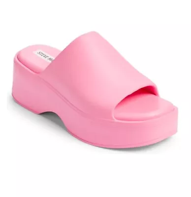 Steve Madden Women's Slinky Platform Slide Sandal Pink Size 9 • $22.99