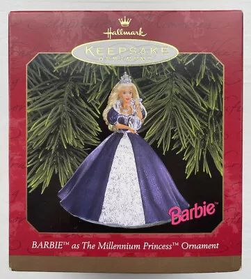 Hallmark Keepsake Ornaments Barbie As The Millenium Princess Dated 1999 Purple • $9