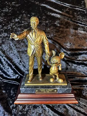 Walt Disney & Mickey Mouse Bronze Statue. “Partners In Excellence” Award. • $449